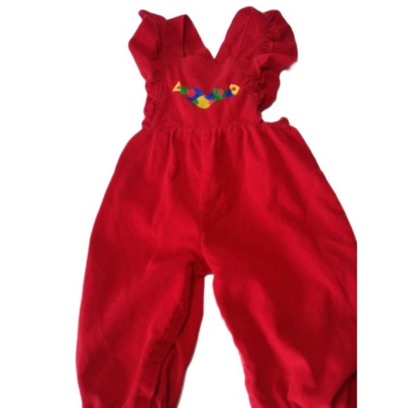 Vintage One Pieces Vtg Baby Girl Corduroy Overalls 2 Mos Criss